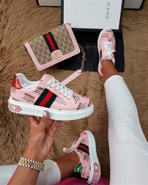 pink gucci shoes outfit.